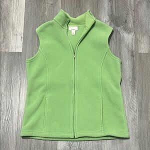 L.L. Bean Woman’s Light Green Fleece Vest/ Size Small